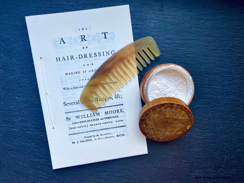 Reproduced 18th Century Hairstyle Book Old Recipies Colonial Books, 18th Century Toilet Hair Powder, Pomade Guide Historical Hairstlyes