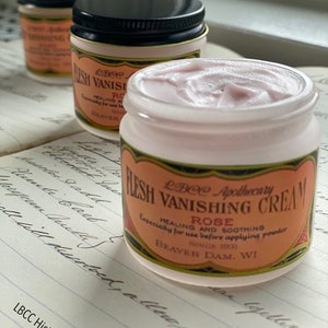 1931 Flesh Vanishing Cream Natural Foundation Cream Vintage Skin Care Vintage Makeup,Makeup Primer Makeup Best image 1