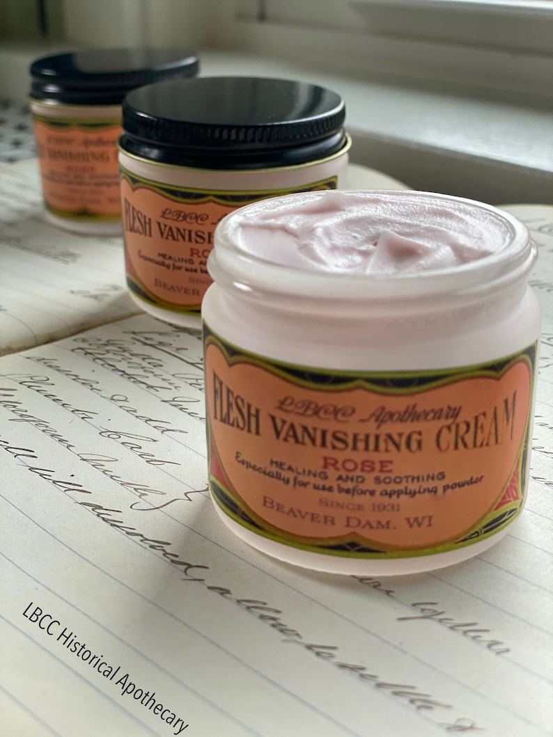 1931 Flesh Vanishing Cream Natural Foundation Cream Vintage Skin Care Vintage Makeup,Makeup Primer Makeup Best image 1