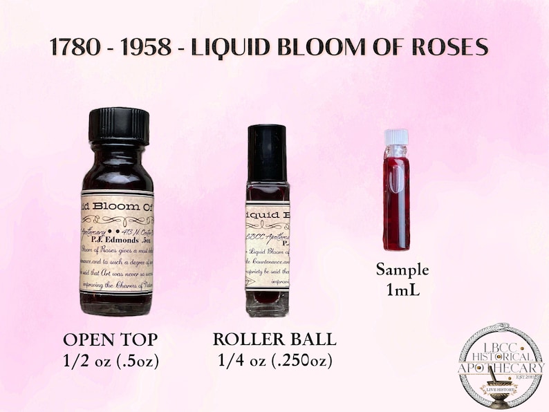 Liquid Bloom of Roses 1780 1958 Vintage Lip Stain Vintage Cheek Stain Historical Makeup Old Fashioned Rouge image 10