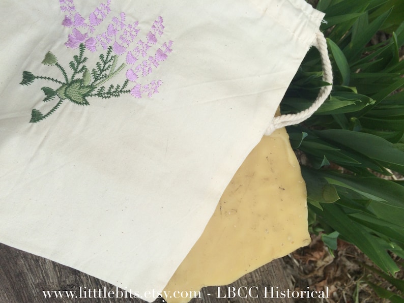 Large Lavender Embroidered Toilette Traveling Bag For Your Historical Needs Muslin Embroidered Bag Lavender Embroidery