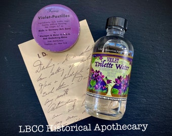 Victorian Makeup Guide & Beauty Products History   1893  Vegan Violet Water 1893-1927 Edwardian Violet Perfume Downton Abbey Scent Flapper Spray Violet Scented Perfume Vintage Scents  AT vintagedancer.com