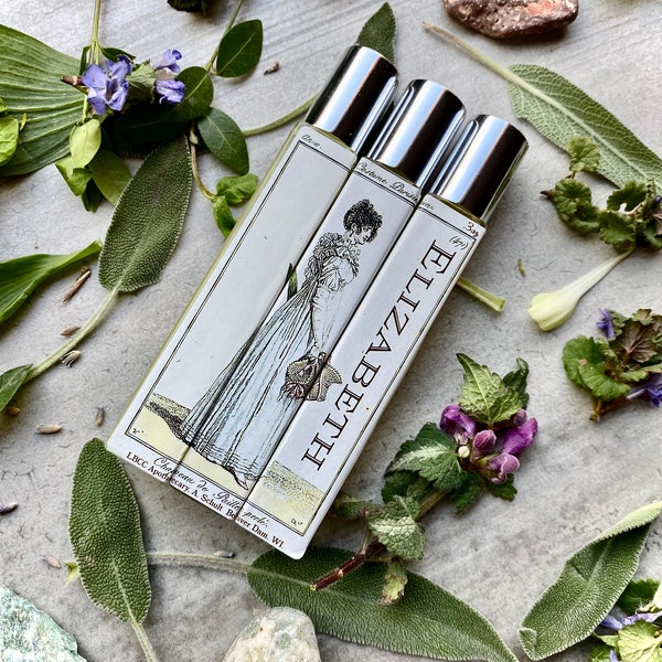 Vegan Oil Perfume Elizabeth Bennet- Jane Austen Perfume- Aquarius Zodiac Lizzy Bennet Lavender Oil Perfume Natural Oil Perfume