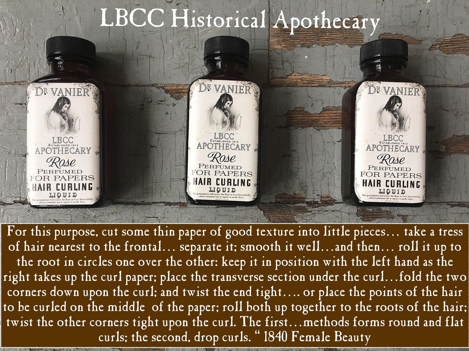 1912 Perfumed Rose Hair Curling Liquid Curl Paper Rag Curl Etsy