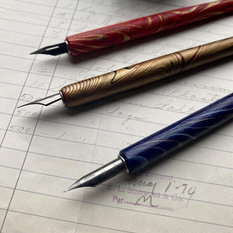 wood-dip-pens-and-nibs-etsy-uk