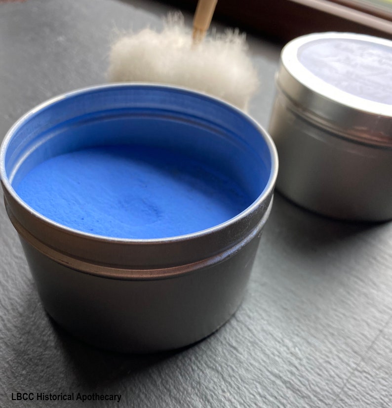 18th Century Blue Hair Powder Charles Fox Historical Apothecary Colored Dry Shampoo Natural Hair Dye Natural Hair Chalk NO Poo image 3