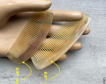 Fine Horn Comb: Historical Gentleman’s Grooming Comb — Brilliantine, Bandoline & Hair Powder