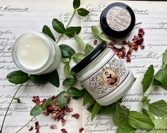 1822 Cream of Roses ~ Rose Cold Cream ~ Historical Skin Care ~ Face Cream ~ Makeup Remover ~ Self Care