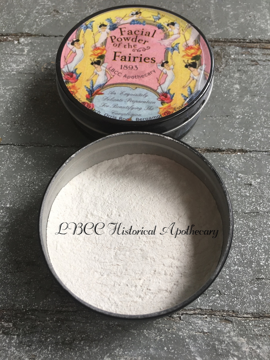 Victorian Vegan Translucent Face Powder: 1893 Fairies Recipeblack