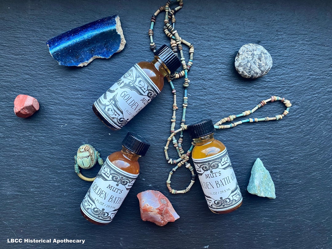 VEGAN Mut's Golden Egyptian Bath Oil Magick Bath Goddess Bath Oil