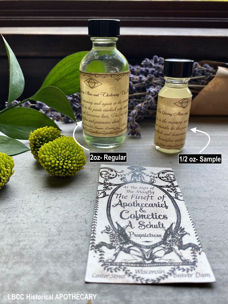 Vegan 1825 Hair Oil, Scented Castor Oil Natural Hair Conditioner image 3