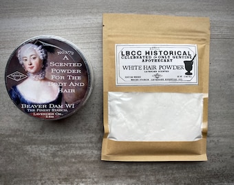 Vegan White 18th Century Lavender Scented Hair and Face Powder Hair Powder Lavender Dry Shampoo Best Volume Hair Powder