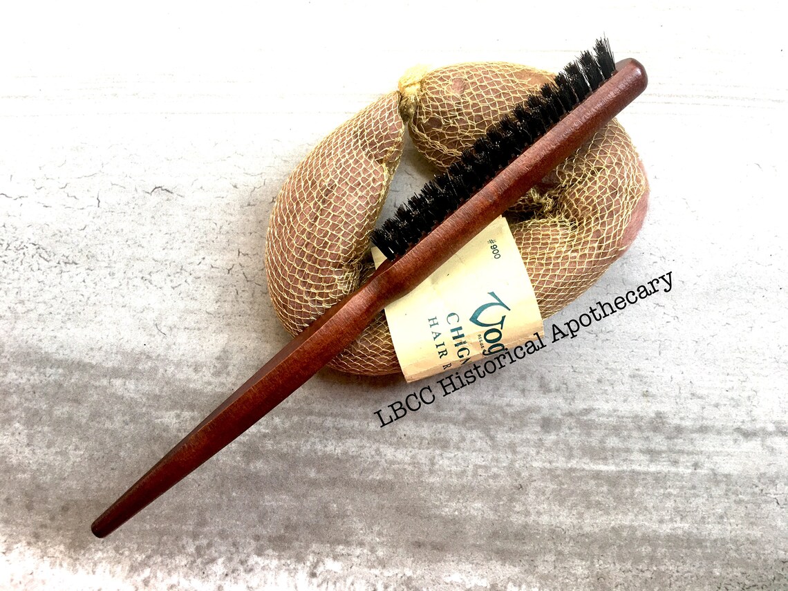 Historical Vintage Hair Brush Boar Bristle Powder Parting Comb Etsy