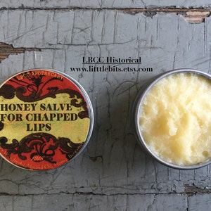 1900-1910 Edwardian Makeup and Beauty Products     Downton Abbey Honey Lip Balm 1918 Honey Salve Chapped Lips Organic Bergamot Lip Balm Vintage Lip Balm Historical Gift Lip  AT vintagedancer.com