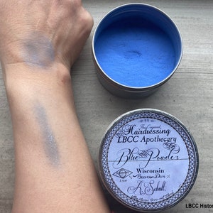18th Century Blue Hair Powder Charles Fox Historical Apothecary Colored Dry Shampoo Natural Hair Dye Natural Hair Chalk NO Poo image 4