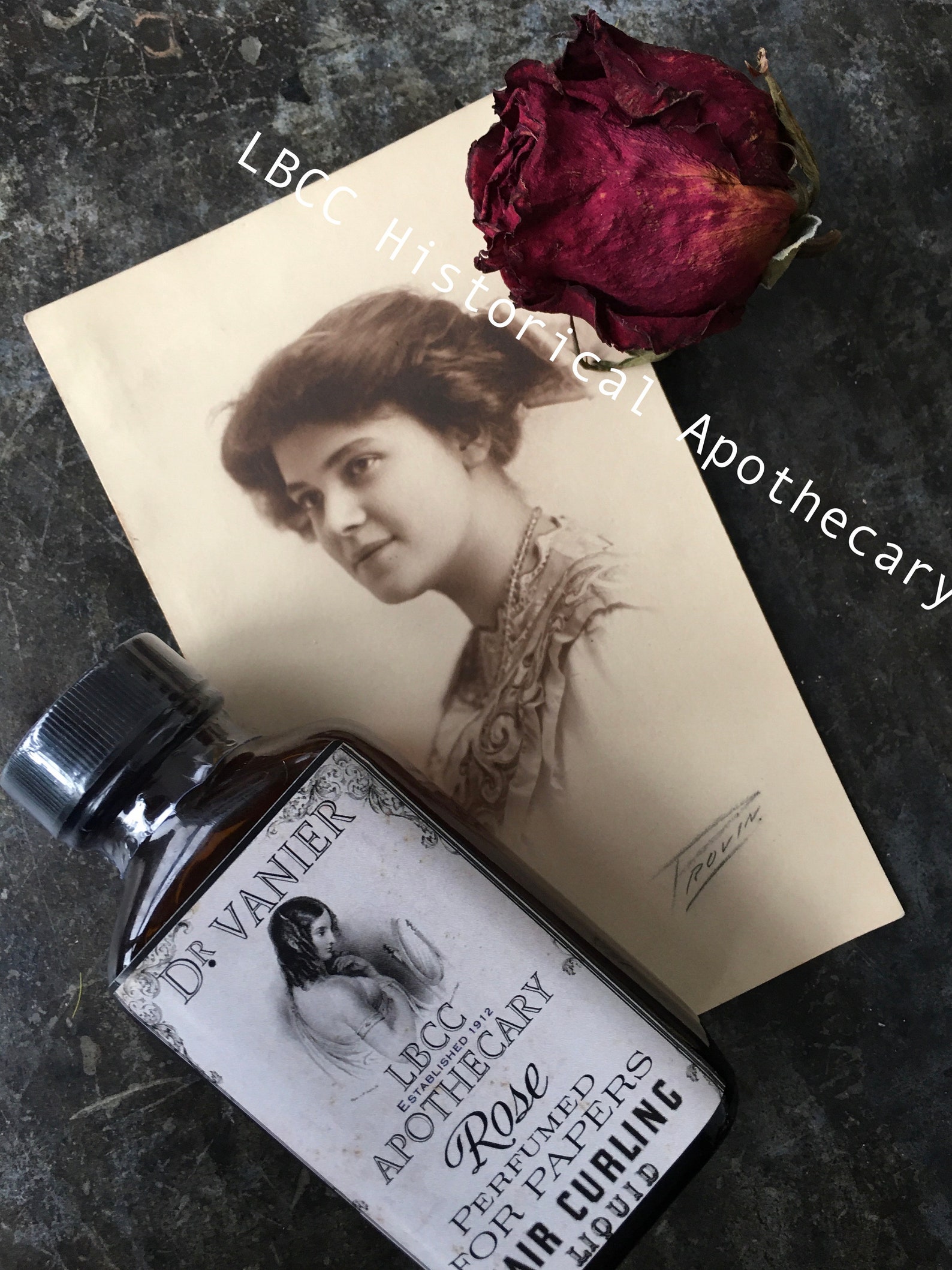 1912 Perfumed Rose Hair Curling Liquid Curl Paper Rag Curl Etsy