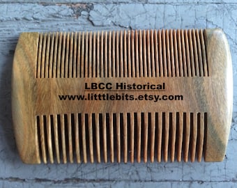 A Fine Double Toothed Historical Comb Fine Gentleman's Comb Natural Beard Grooming Comb Accessory Historical Double Sided Comb