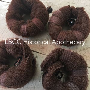 Long Hair Rats ~ Brown ~ Connecting Velcro Snap Hair Roll ~ Historical Hair Styles ~ Victorian ~ Edwardian ~ Victory Rolls ~ Hair Helpers