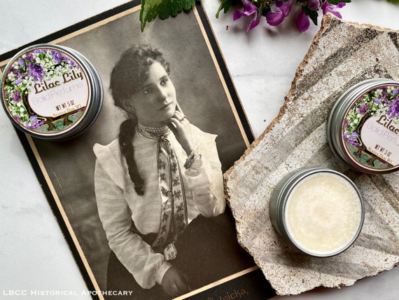 Vegan Solid Perfume Lilac Lily 1920 1930 Art Deco Victorian Scent