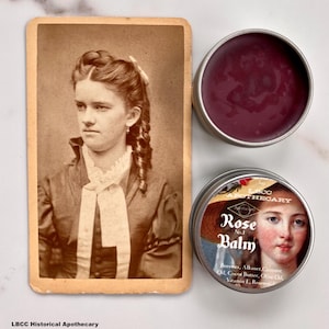 1772 Tinted Rose Lip Balm: Historical Inspired Lip Salve