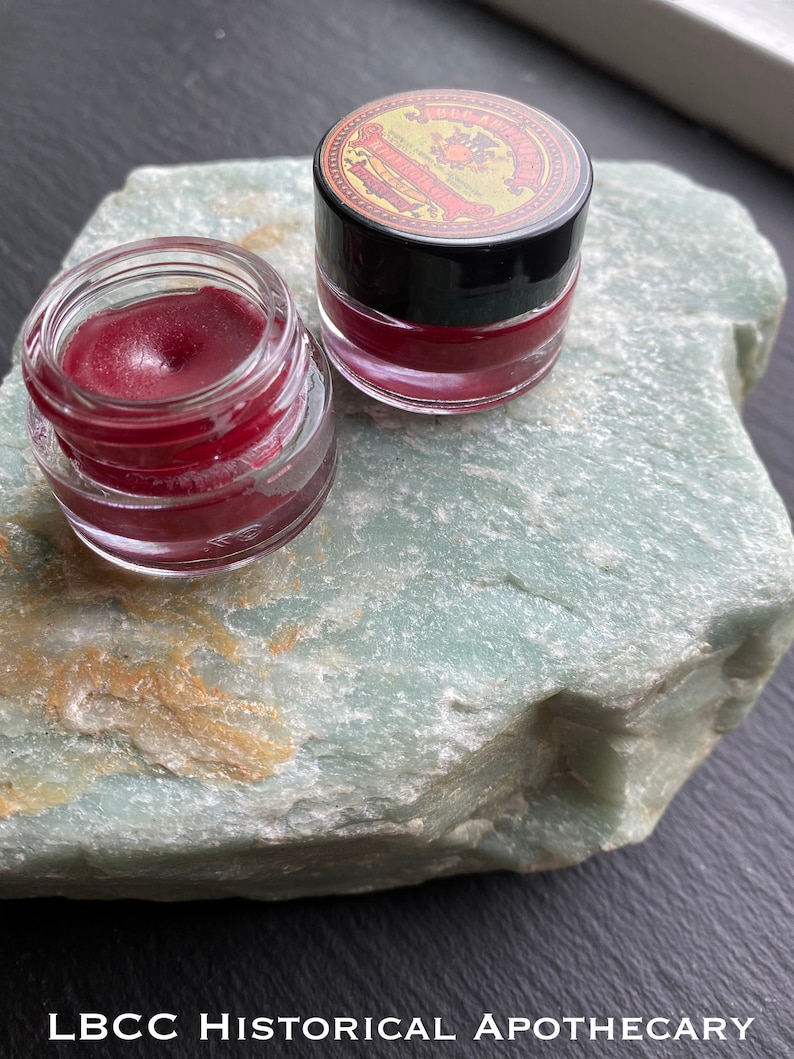 1811 Red Rouge Pomatum Red Cream Lip Tint Lip Gloss Cream Blush Jane Austen Lipstick, LipTint Red Lip Red Blush Gift image 4