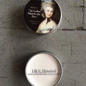 An Excellent Paint for the Face Historical Foundation Natural Primer Natural Foundation Natural Cover Up Vintage Makeup image 2