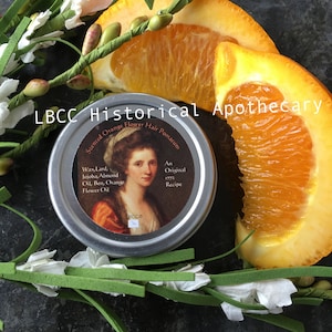 Orange Flower Hair Pomade: 18th Century Historical Hairstyle Product