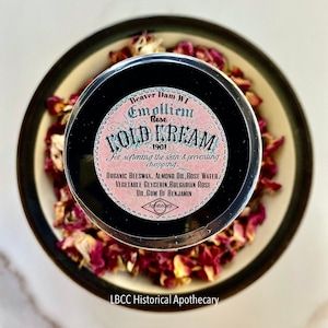 1901 Rose Cold Cream Victorian Recipe Natural Moisturizer Natural Makeup Remover Historical Skin Care image 4