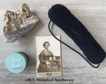 Elastic Band Hair Roll Helper ~ Black ~ Vintage Hair Roll ~ Historical Hair Roll ~ Low Bun Hair Helper ~ Vintage Hairstyling Tool ~ Chignon