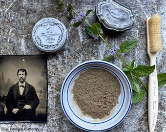 Civil War Tooth Powder Of The Three Essential Virtues 1860 Organic Natural Historical Toothpowder