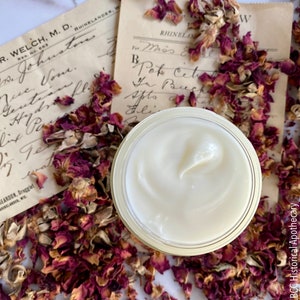 1901 Rose Cold Cream Victorian Recipe Natural Moisturizer Natural Makeup Remover Historical Skin Care image 2