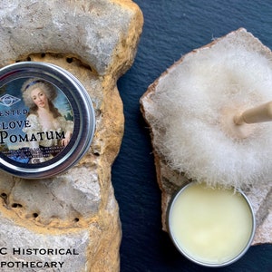 18th Century Clove Pomatum ~ Hair Pomade ~ Modern Label ~ Organic ~ Natural Hair Styling Wax ~ Historical Hairdressing Product