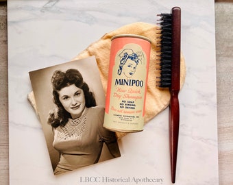 Vintage Style Hairbrush ~ Hair Teasing Brush ~ Powder Brush ~ Natural Wood ~ Natural & Manmade Bristles