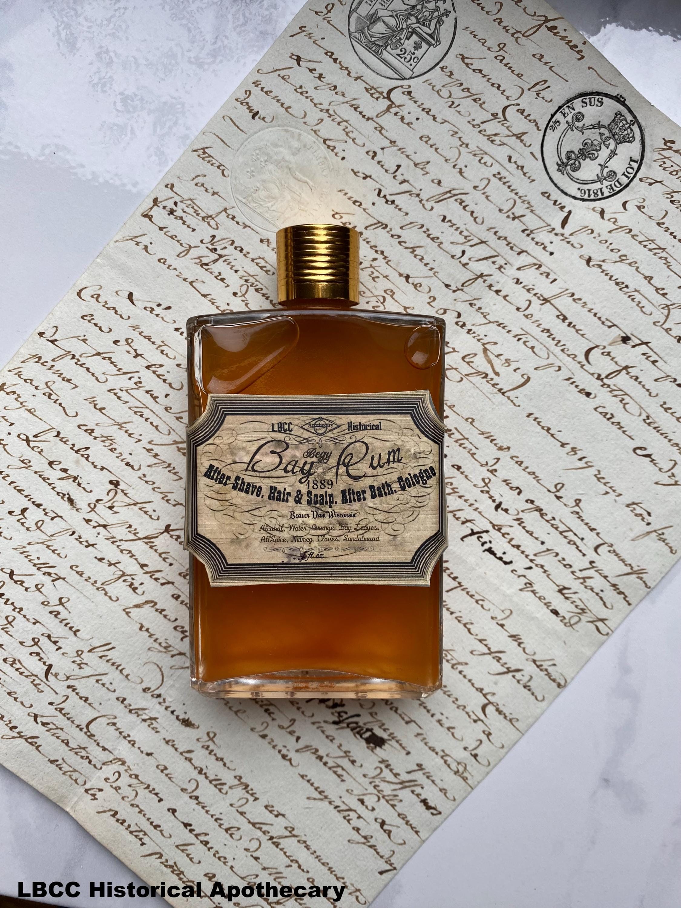 XL Glass Bottle: 1889 Superior Bay Rum, Victorian Recipe