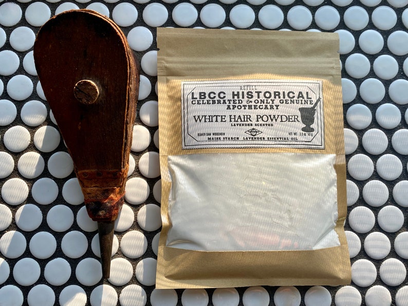 18th Century White Hair and Face Powder Scented With Lavender Toilet de Flora No POO Natural Lavender Dry Shampoo Vintage image 10