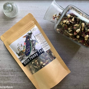 VEGAN ~ White Peony Tea w/Rose Jasmine & Spearmint ~ Delicate ~ Summer-Time Tea ~ Pamper Yourself