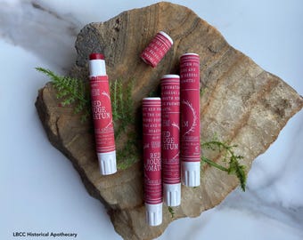 Winter Red Lip Pomatum, Cheek Blush, Jane Austen, Regency Gift