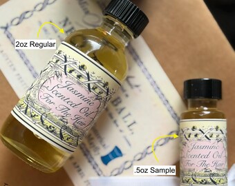 Scented Jasmine Hair Oil: Vegan Herbal Hair Shine