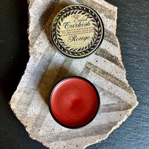 Vintage Makeup Historically Inspired 1740-1810 Solid Turkish Rouge Lip & Cheek Tint Cream Blush Vintage Lip Tint Natural Makeup