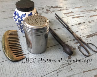 18th Century Hair Powder Shaker - Dry Shampoo Hair Powder No Handle - No Poo  - Historical Powder Shaker