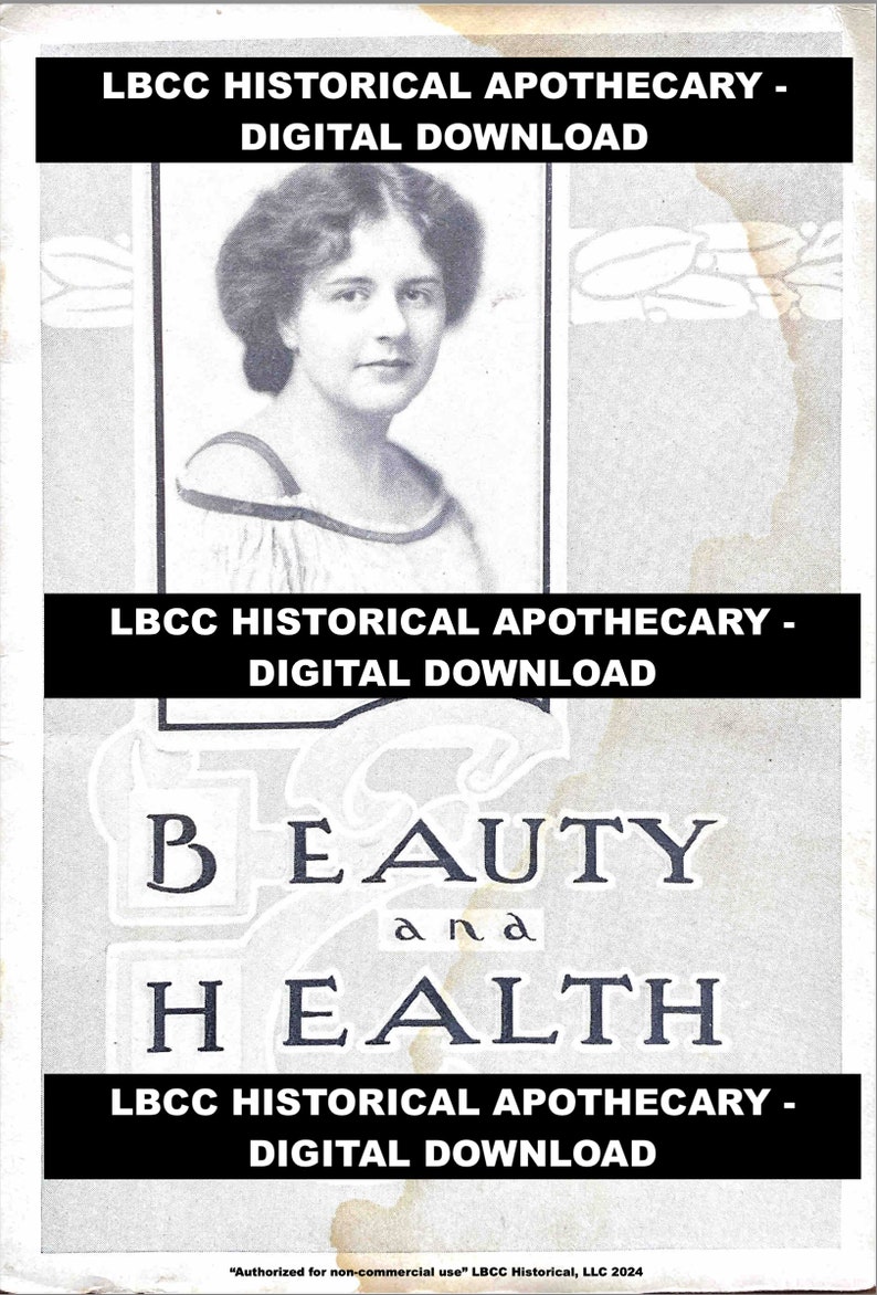 DIGITAL DOWNLOAD 1910 Beauty and Health Historical Health Exercises & Skin Care Advertising image 8