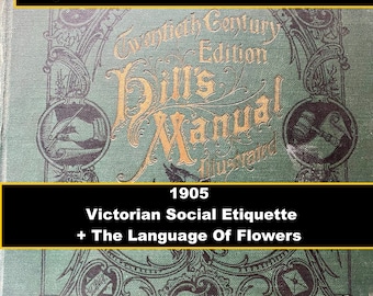 DIGITAL DOWNLOAD -1905 Etiquette Manual Victorian  Victorian Etiquette Costume Dress How to be a Proper Victorian Tea Party