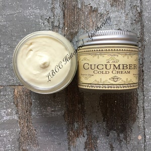 1857 Civil War Cucumber Cold Cream Cucumber Original Natural Cleanser Natural Moisturizer Natural Makeup Remover Handmade