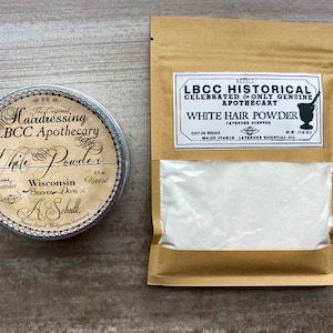 18th Century White Hair and Face Powder Scented With Lavender Toilet de Flora No POO Natural Lavender Dry Shampoo Vintage image 3