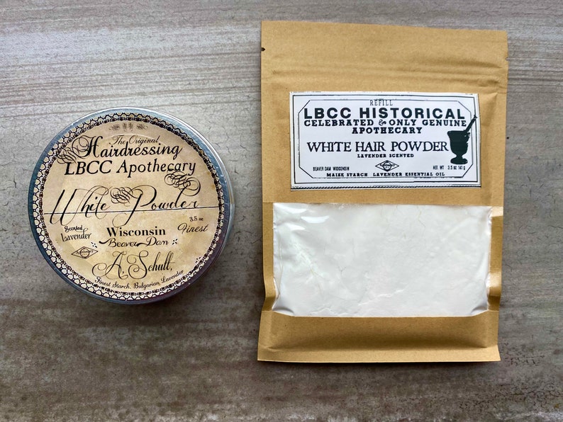 18th Century White Hair and Face Powder Scented With Lavender Toilet de Flora No POO Natural Lavender Dry Shampoo Vintage image 3