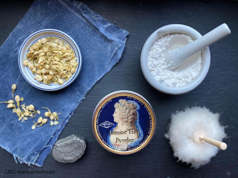 VEGAN 1772 Finely Perfumed Jasmine Hair And Body Powder No Poo Vegan Dry Shampoo Natural Haircare Dry Shampoo 18th Century Hairstyle