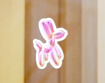 Cute Balloon Dog Vinyl Sticker for Laptops and Water Bottles