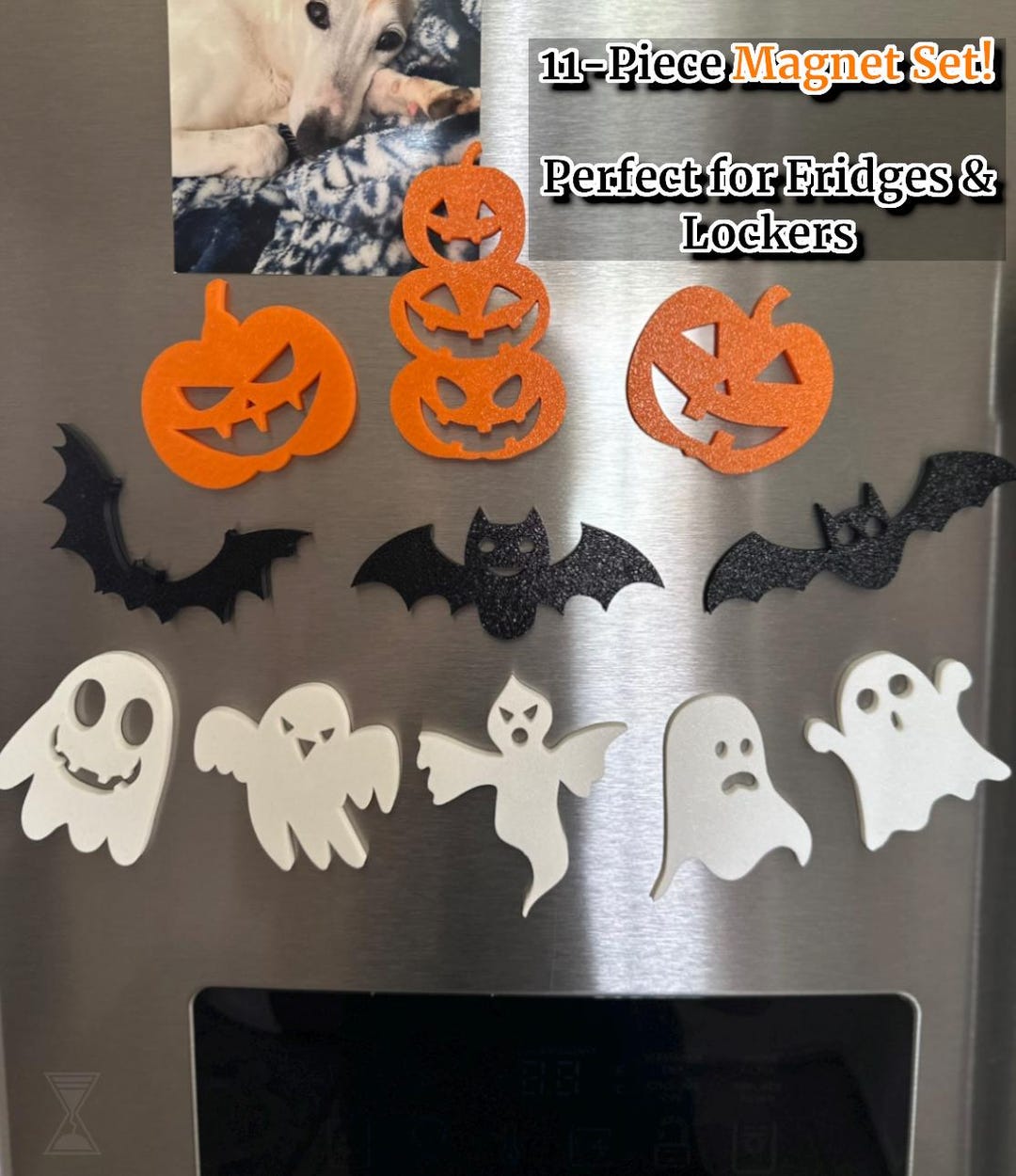 Halloween Fridge Magnets – Ghost, Bat, Pumpkin – Spooky Kitchen ...