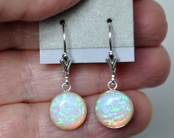 6mm Ball Stud Post earrings Opal Earrings Sterling Silver | Etsy