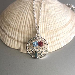 Orecchini Albero Della Vita In Argento Sterling Con Cristalli – Regalo Per Mamma E Figlia, Confezione Regalo